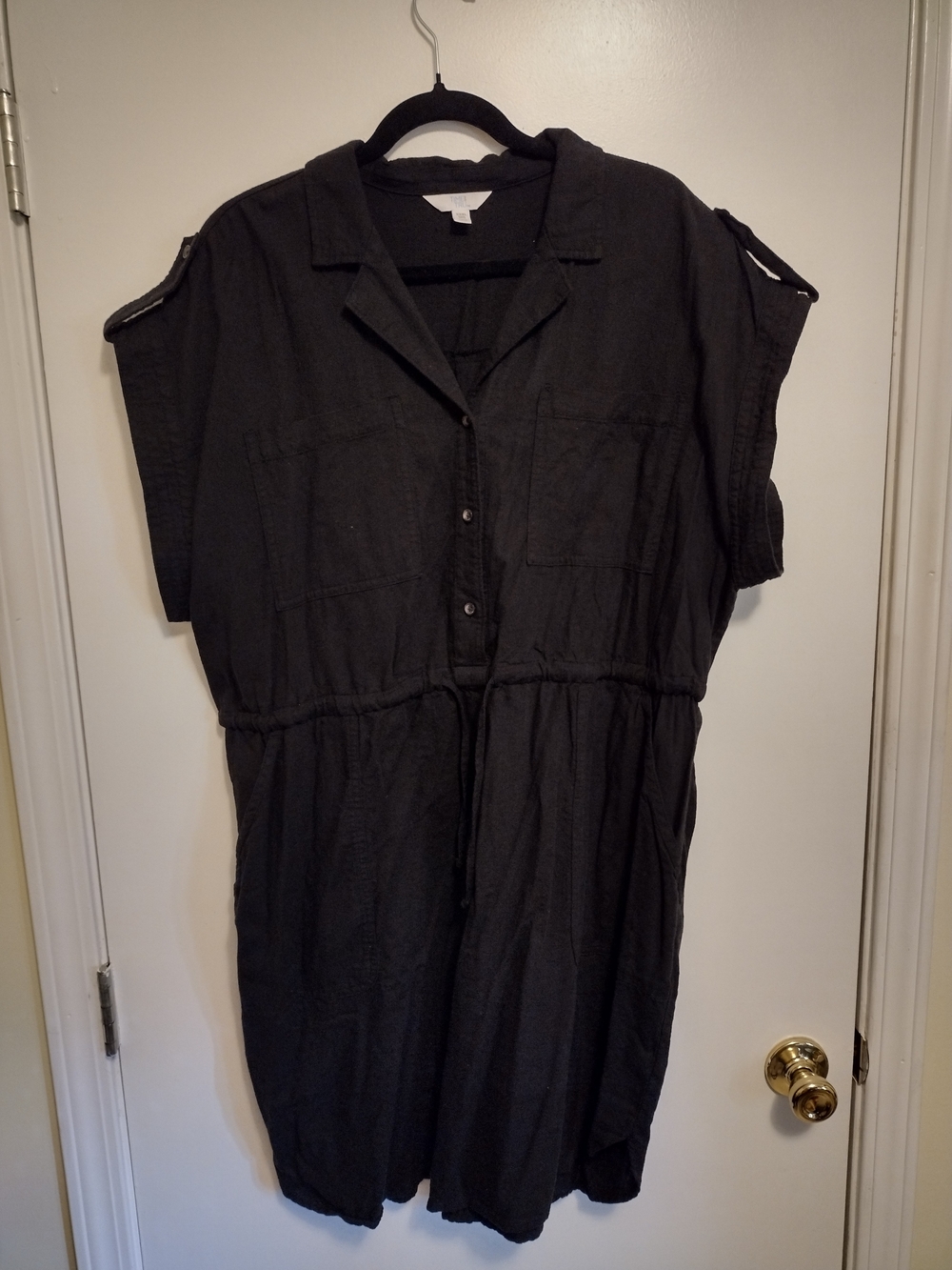 Black Casual Shirt Dress